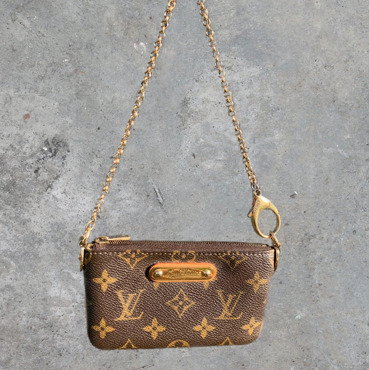 Louis Vuitton Pochette Milla PM Chain Hand Bag