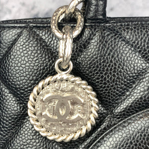 Chanel Cc Caviar Skin Medallion Bag