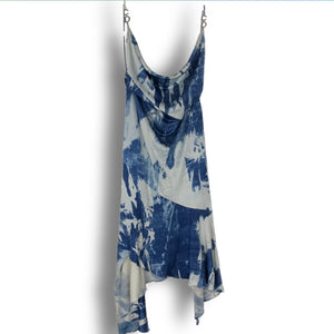 Dior Cowl Neck Tiedye Mini Dress