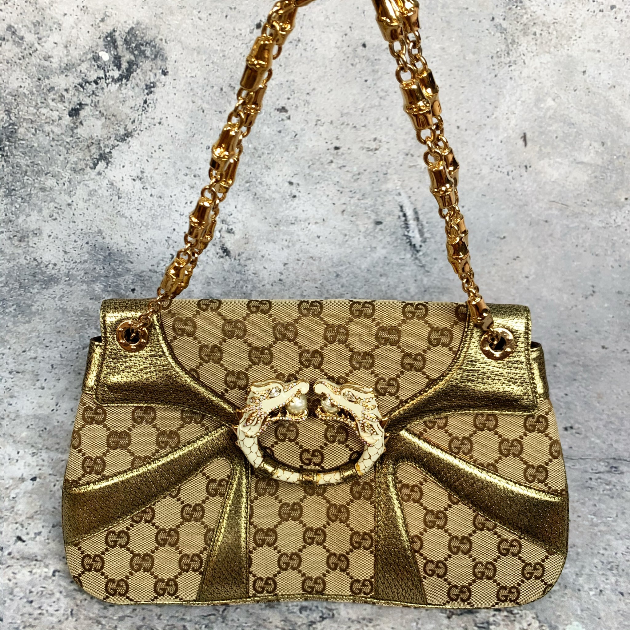 Gucci, Bags, Gucci Tan Pristine Bag With Link Strap Like Like New Without  The Price Tag