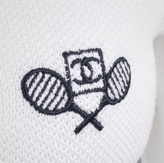 Chanel Knitted Tennis 'CC' Logo Jacket