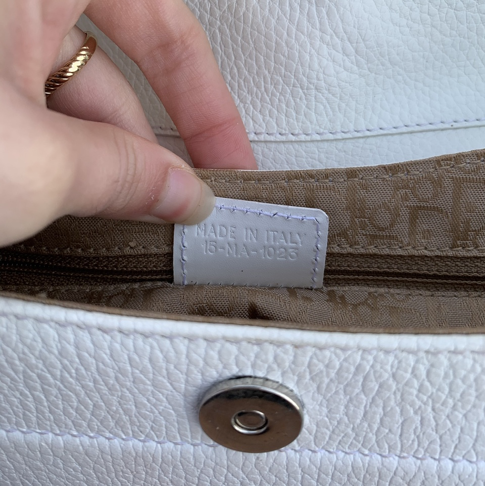 Dior Crisp White Leather Columbus Bag