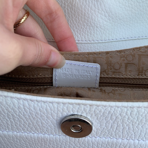 Dior Crisp White Leather Columbus Bag