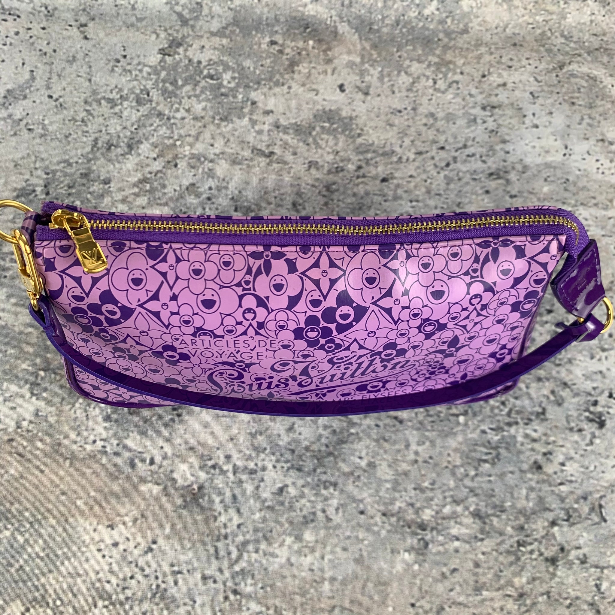Louis Vuitton Murakami Limited Edition Cosmic Blossom Pochette Accessories in Purple