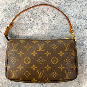 Vintage Accessory Pochette Bag in brown monogram canvas Louis