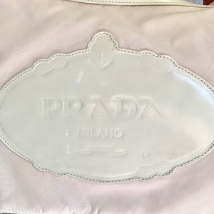 Prada Cream Nylon Hobo Bag