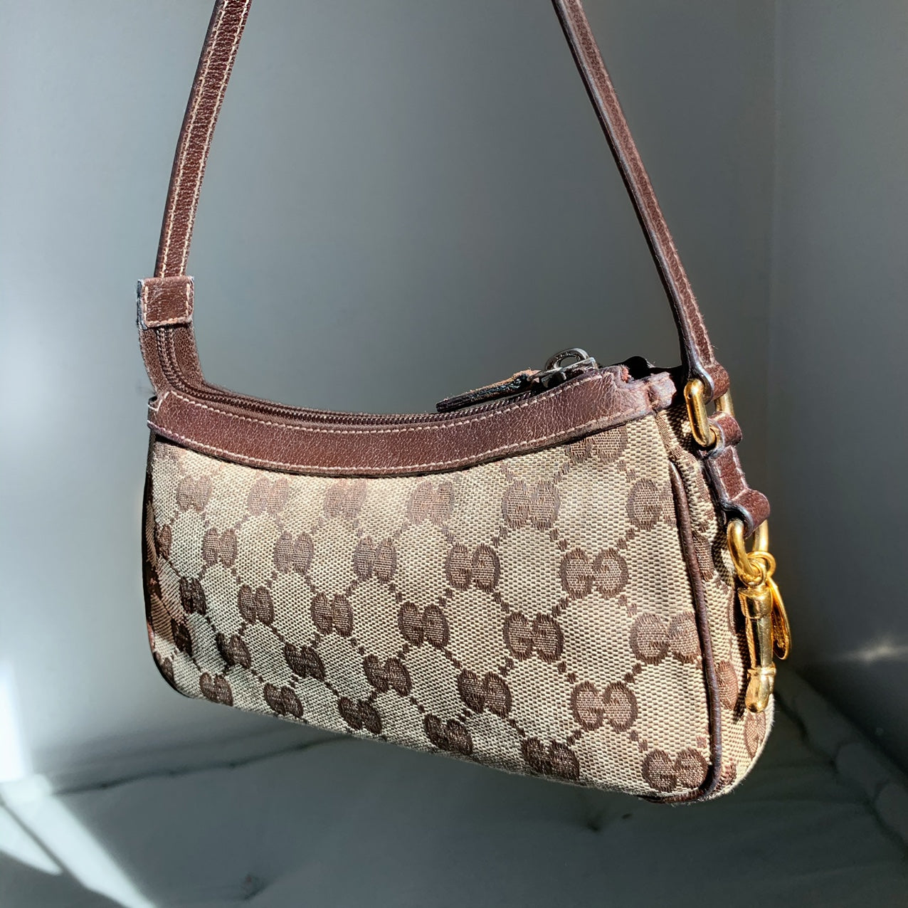 Gucci Monogram Mini Pochette Bag