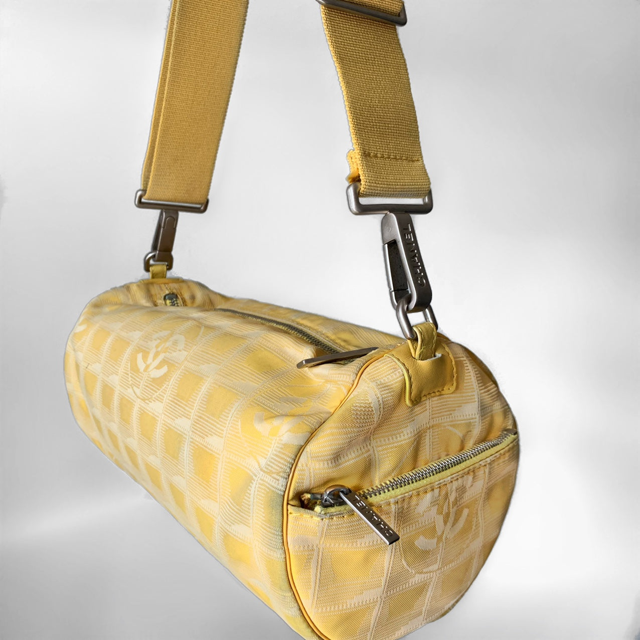 CHANEL, Bags, Vintage Chanel Travel Line Baguette Nylon Handbag